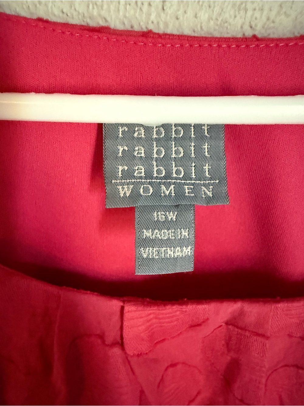 Rabbit Rabbit Rabbit Coral Pink Women's Shift Dress - Picture 2 of 6